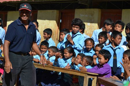 Bishnu And School Kids Copy